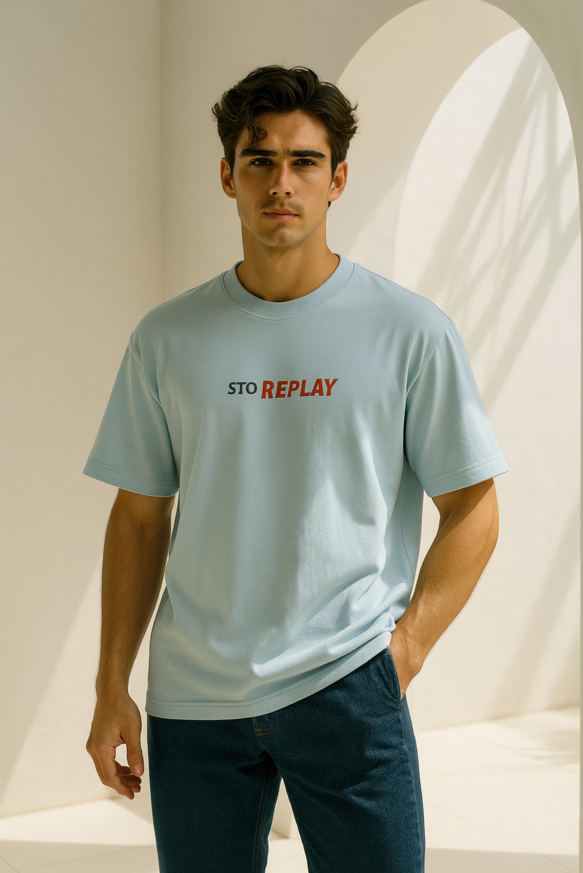 Line Drop Tee - Sto Replay