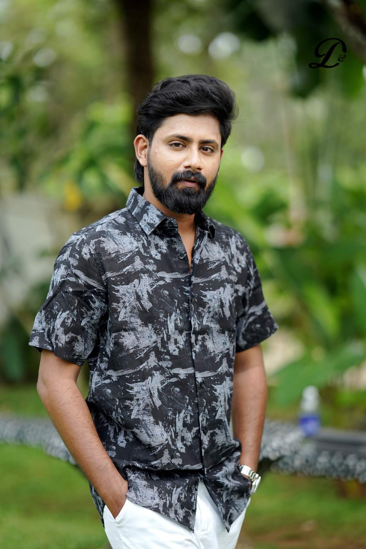 Midnight Texture Casual Shirt - Image 2
