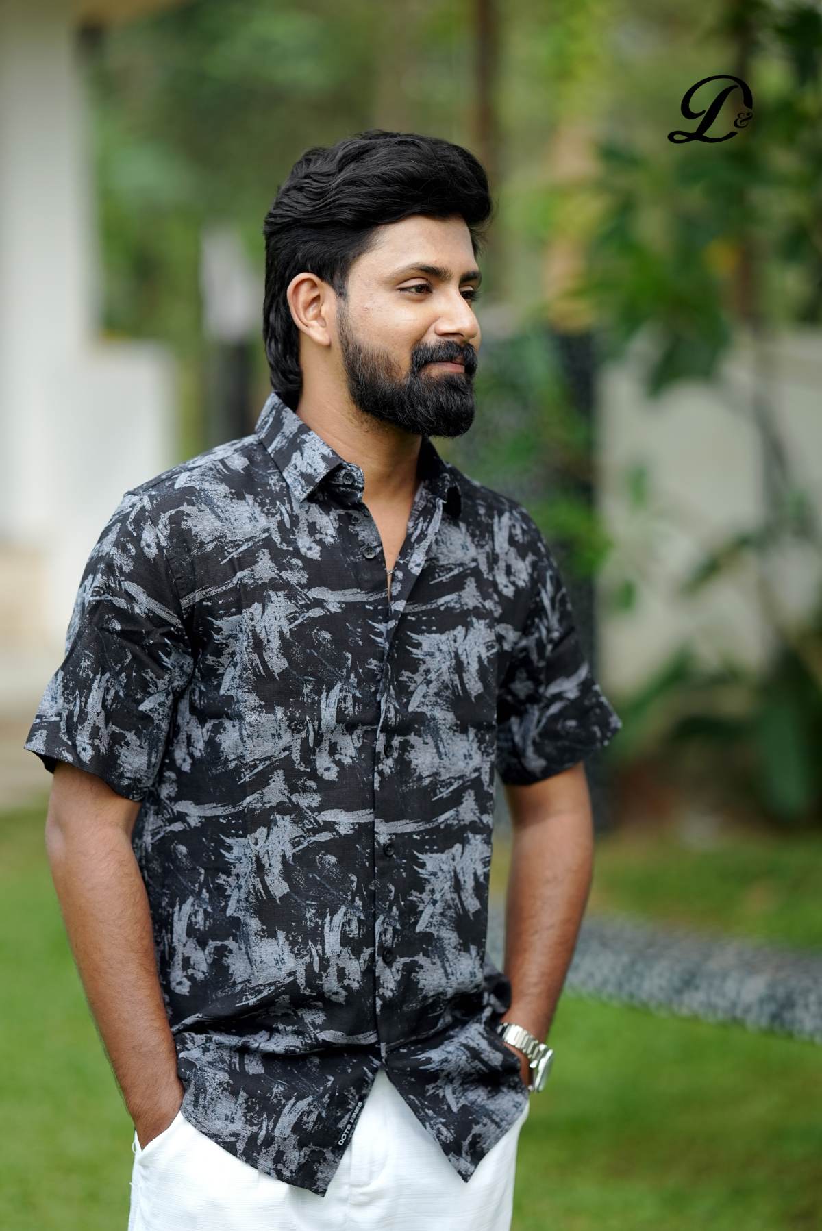 Midnight Texture Casual Shirt