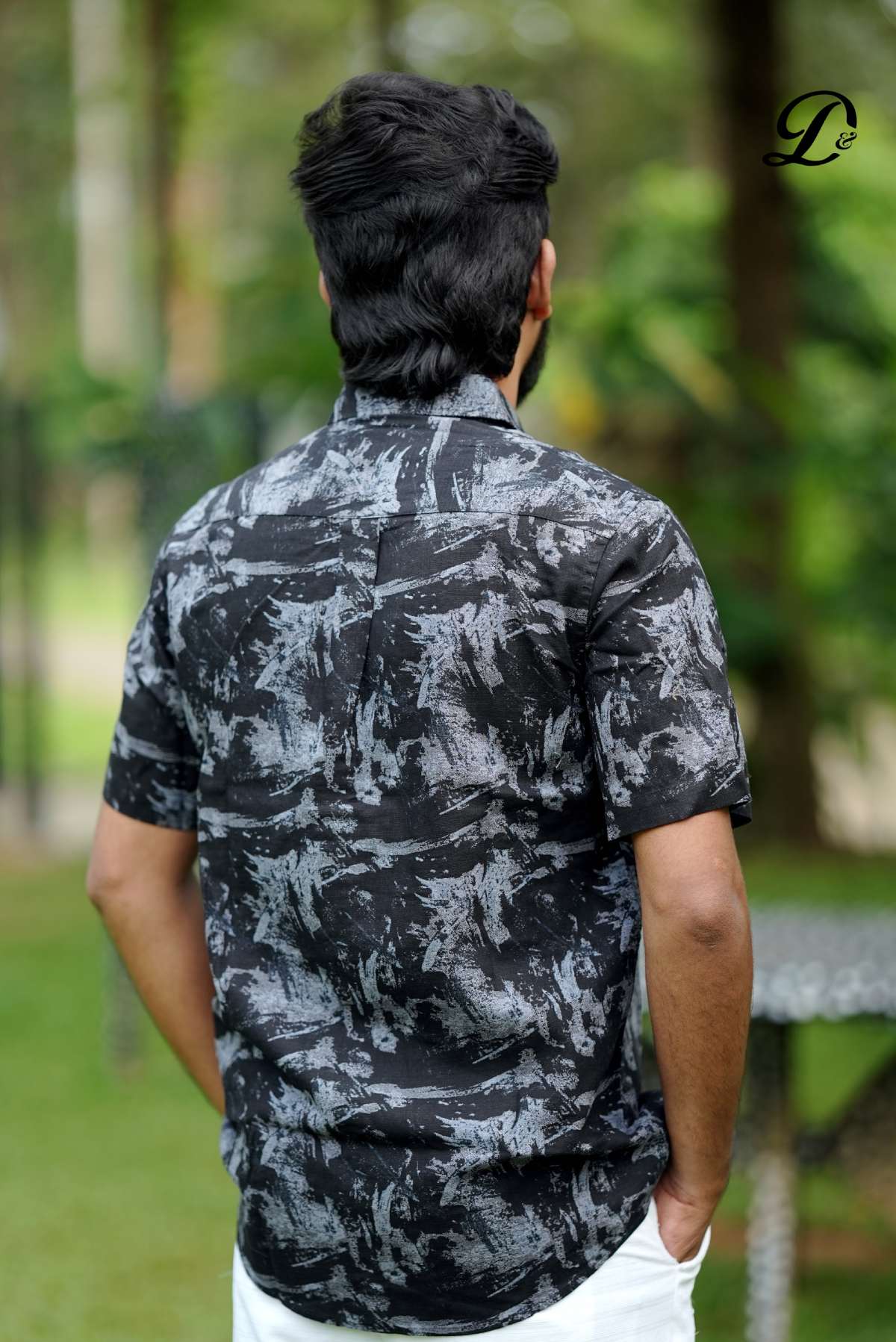 Midnight Texture Casual Shirt - Image 6