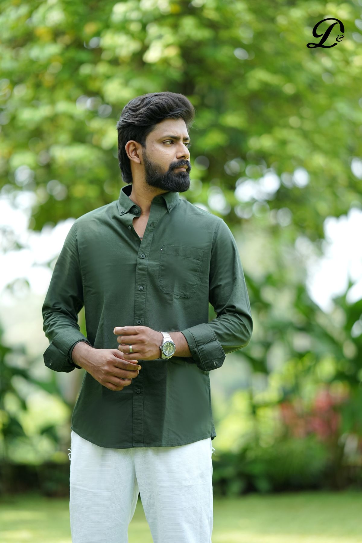 Forest Green Formal Shirt - Image 2
