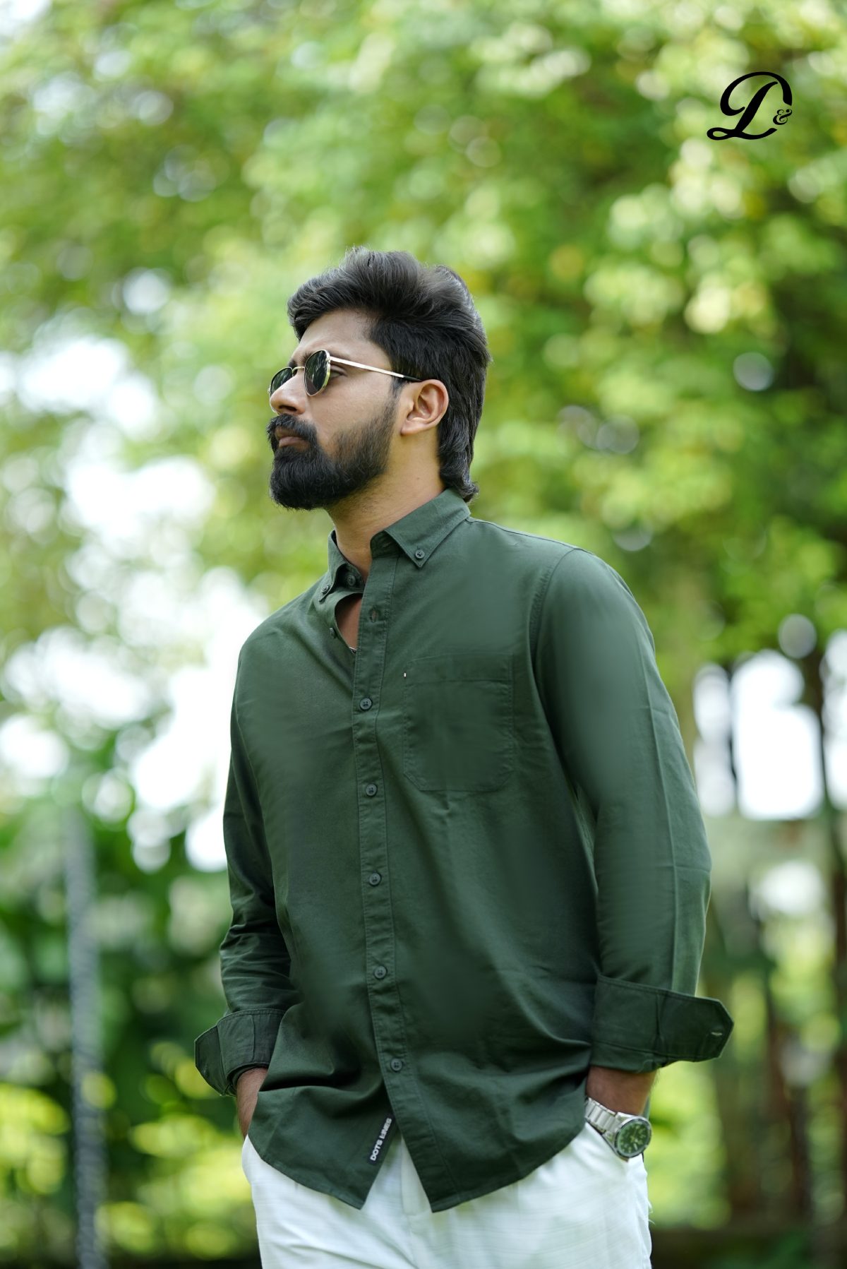 Forest Green Formal Shirt - Image 3