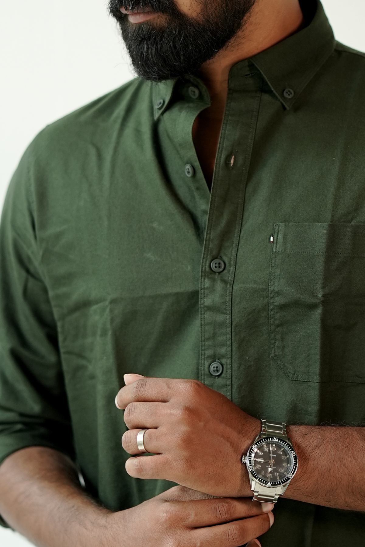 Forest Green Formal Shirt - Image 5